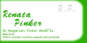 renata pinker business card